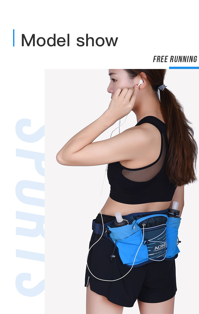 AONIJIE W8104 Sports Waist Bag Outdoor Running Fanny Pack with Double ...