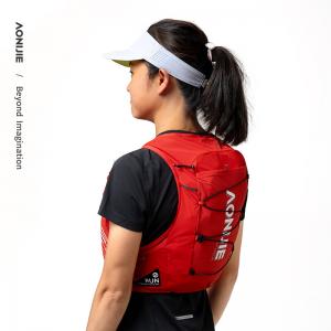 AONIJIE C9116 10L Red Sports Running Water Bladder Backpack Soft Hydration Off-road Backpacks Outdoor Hiking Walking Knapsack