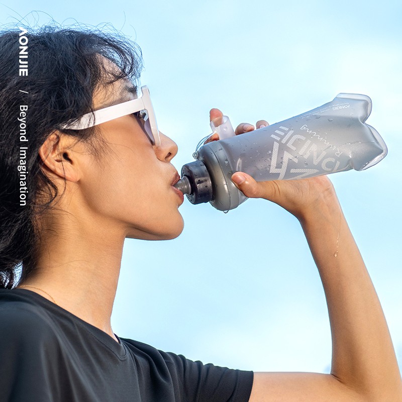 AONIJIE SD26 30 Degree Oblique Mouth Running Soft Flask Foldable Reusable TPU PP Sports Water Bottles Outdoor Kettles