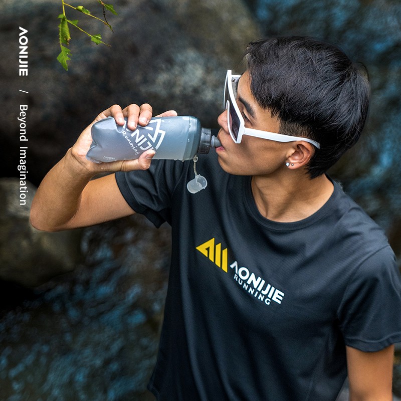 AONIJIE SD26 30 Degree Oblique Mouth Running Soft Flask Foldable Reusable TPU PP Sports Water Bottles Outdoor Kettles