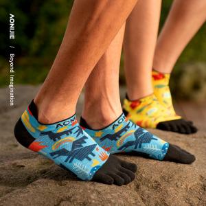 AONIJIE E4841 3Pairs Sports Five Finger Socks Colorful Breathable Anti SlipToe Socks Outdoor Running Cycling Five Finger Socks