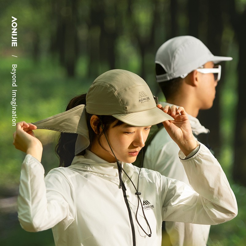 AONIJIE E4625 Men Women Short Shawl Hat Sports Running Sunscreen Protection Caps Outdoor Summer Desert Hiking Detachable Hats