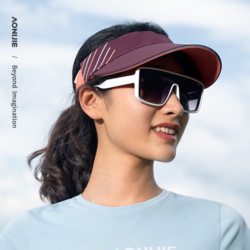 New AONIJIE E4113 Sport Running Empty Top Hat Ultralight Quick Dry Marathon Visor Hats Camping Hiking Anti UV Hat