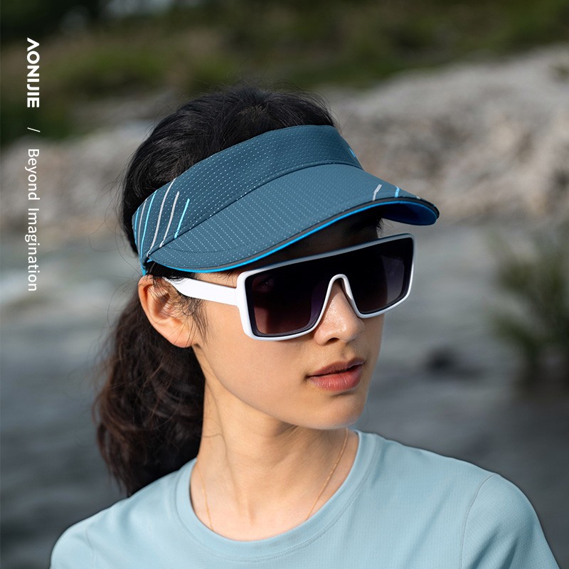 New AONIJIE E4113 Sport Running Empty Top Hat Ultralight Quick Dry Marathon Visor Hats Camping Hiking Anti UV Hat