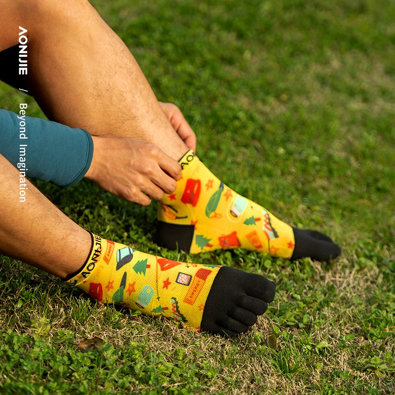 AONIJIE E4842 Sports Five Finger Socks Men Women Quick Drying Outdoor Split Toe Socks for Fitness Off-road Running Hiking Socks