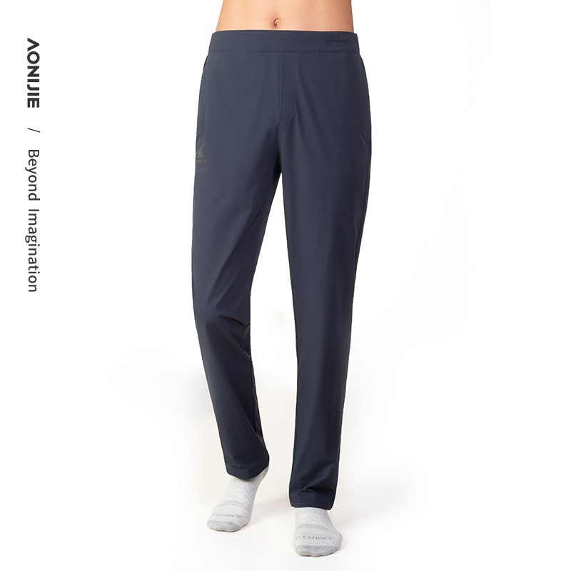 AONIJIE FM5202 Sports Pants with Waist Bag Men Breathable Quick Drying Running Fitness Training Pants Straight Leg Casual Trousers