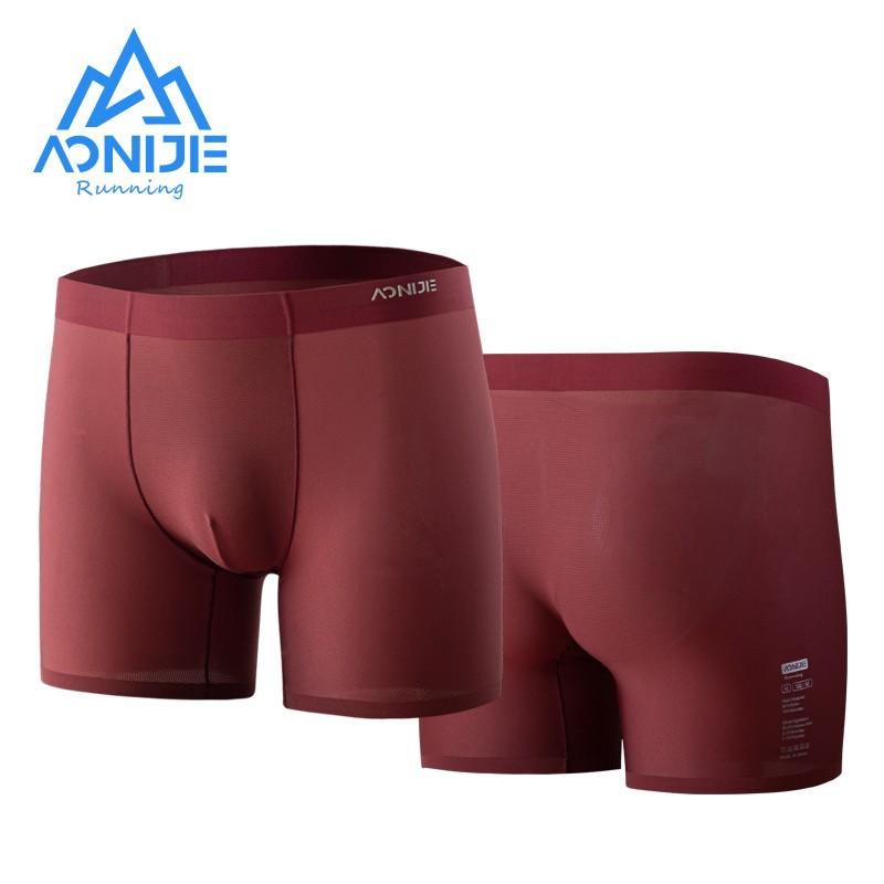 AONIJIE E7008 OEM Sports Running Underwear Male Mesh Boxer Shorts Breathable  Underwear Panties for Outdoor Hiking
