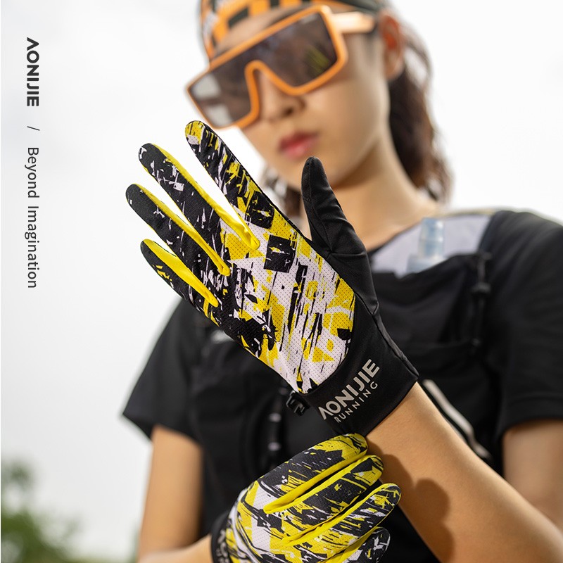 AONIJIE M-59 Sports Thin Gloves Outdoor Cycling Hiking Touch Screen Gloves Running Breathable Mountaineering Off-road Mittens