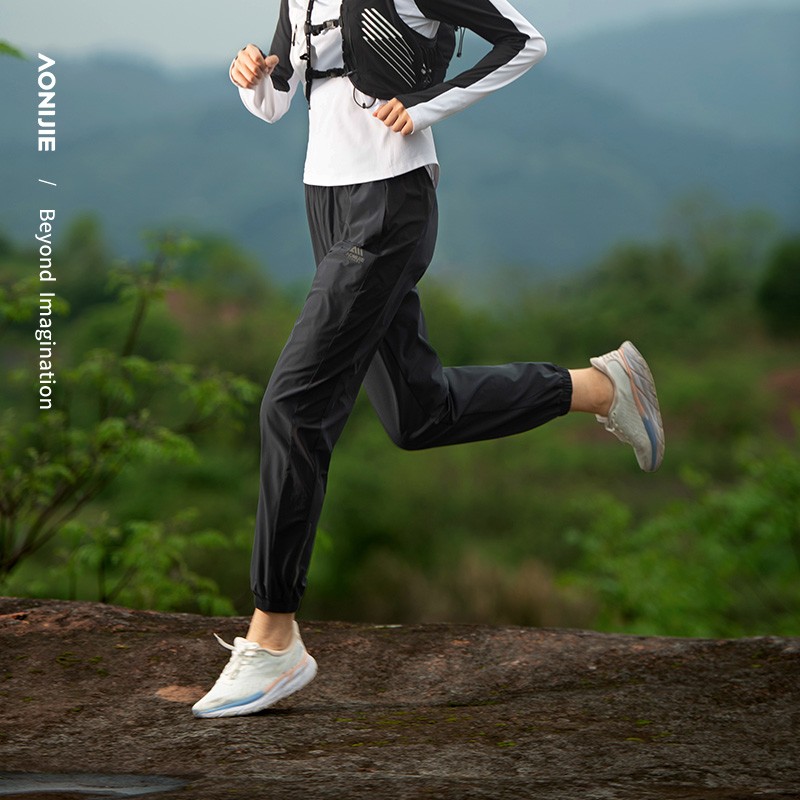 AONIJIE FW6201 Women Summer Thin Running Training Pants Outdoor Fitness Straight Leg Mountaineering Quick Drying Pants Sports Trousers