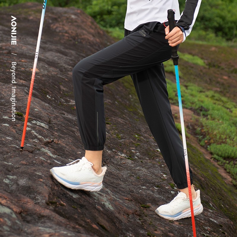 AONIJIE FW6201 Women Summer Thin Running Training Pants Outdoor Fitness Straight Leg Mountaineering Quick Drying Pants Sports Trousers